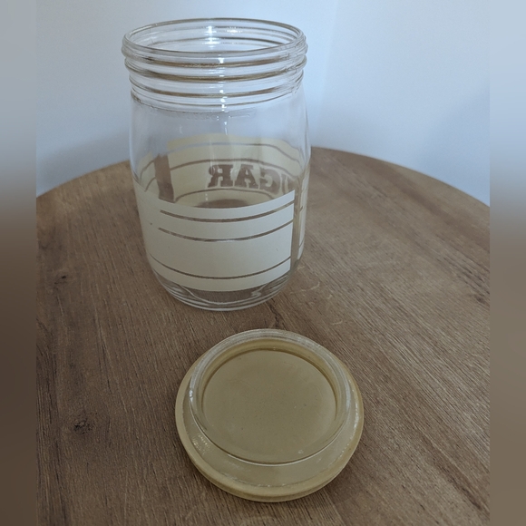 Triomphe Lettered Glass Sugar Jar with Glass Lid - Picture 7 of 7